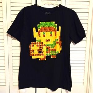Legend of Zelda Lootwear sz L Link Map Black Tee